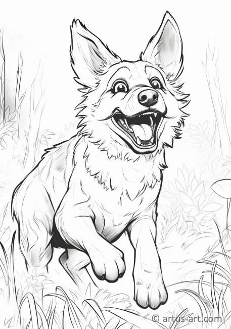Wild dog Coloring Page